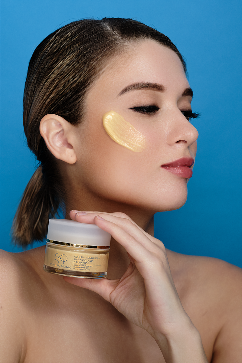 Gold AntiAging Cream with NanoGold & Silk Peptide 50ml SNO Swiss